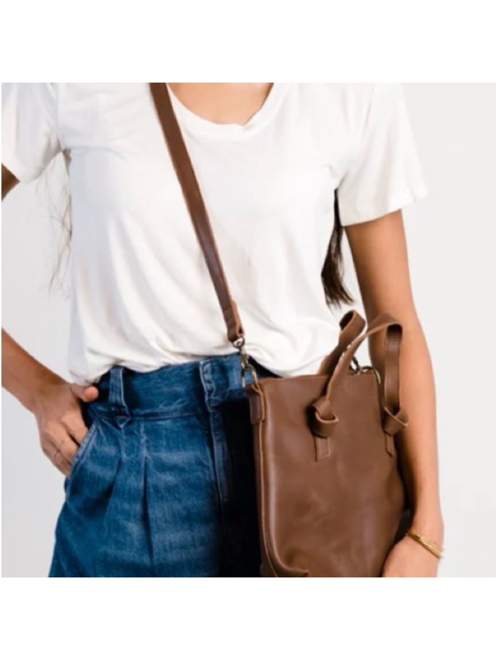 ABLE Rachel Brown Leather Tote
Crossbody Bag 43